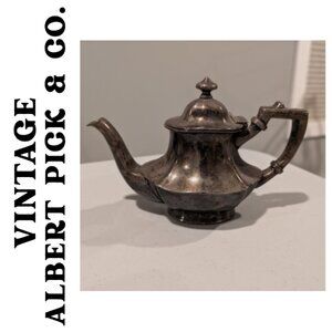 Vintage Albert Pick & Co Chicago Silver Nickel Plated Teapot 8oz Individual